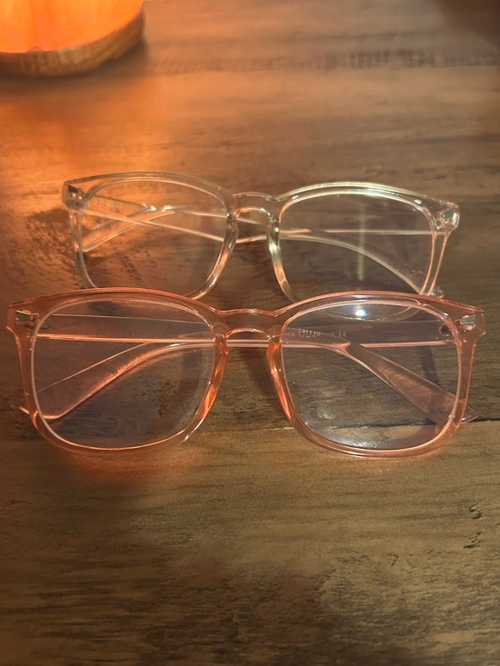 Accessories - Transparent Pink and Clear Blue Light Glasses Duo